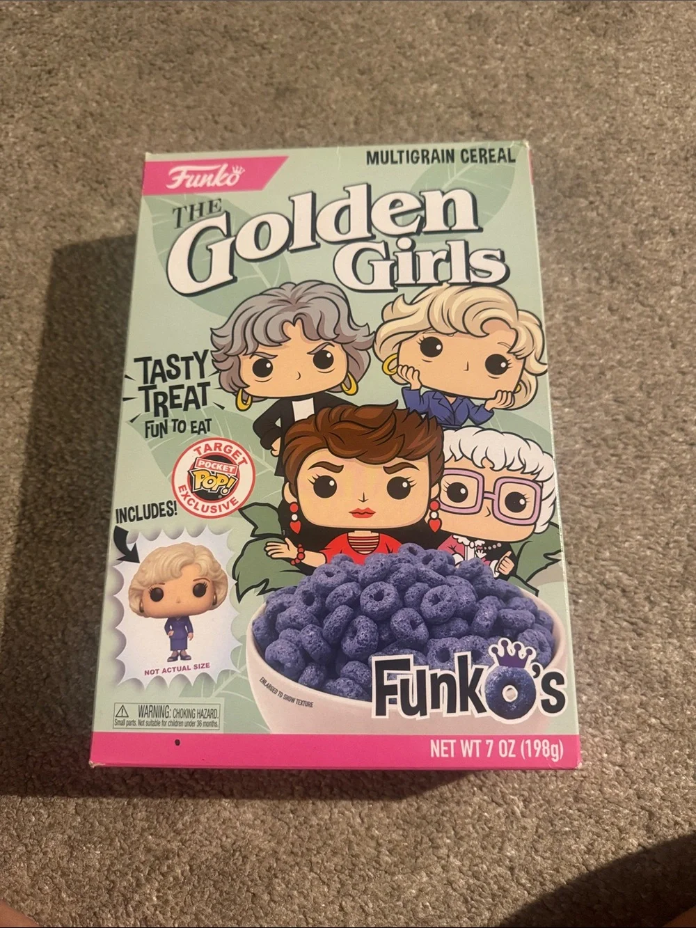 Funko Golden Girls FunkO's Cereal Box - Mint Green & Pink